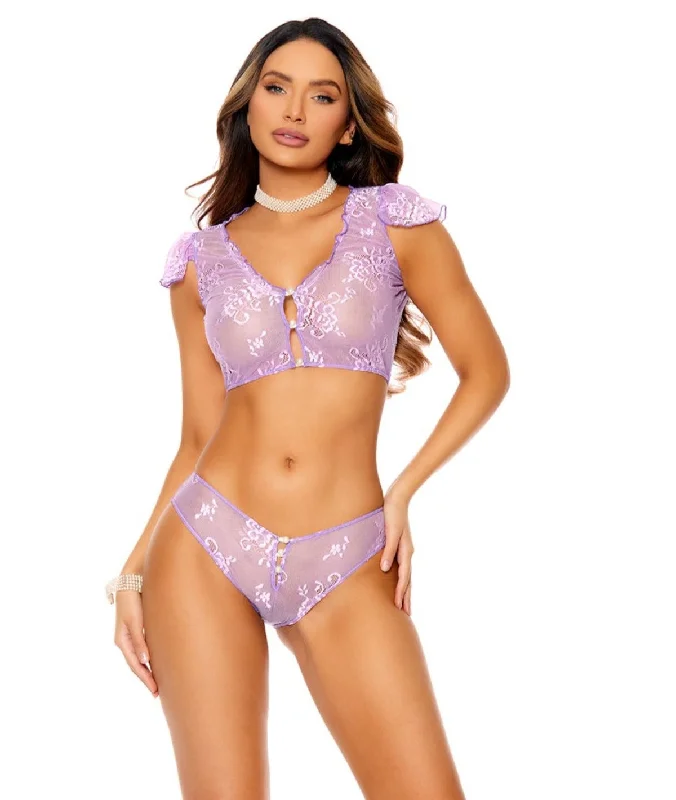 Exclusive Preview Elegant Moments  EM-30071 Lace cami set, top with pearl button closure,