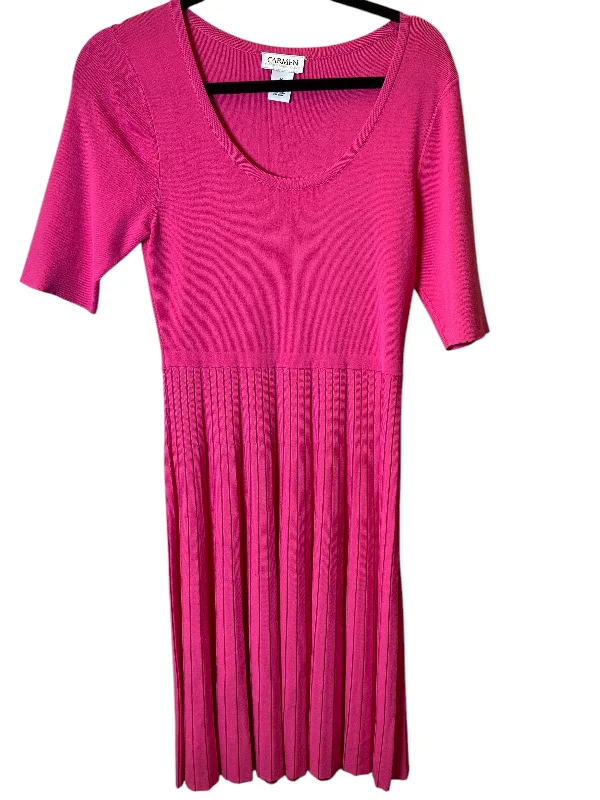 Hurry In comfy dressDress Work By Carmen By Carmen Marc Valvo In Pink, Size: M