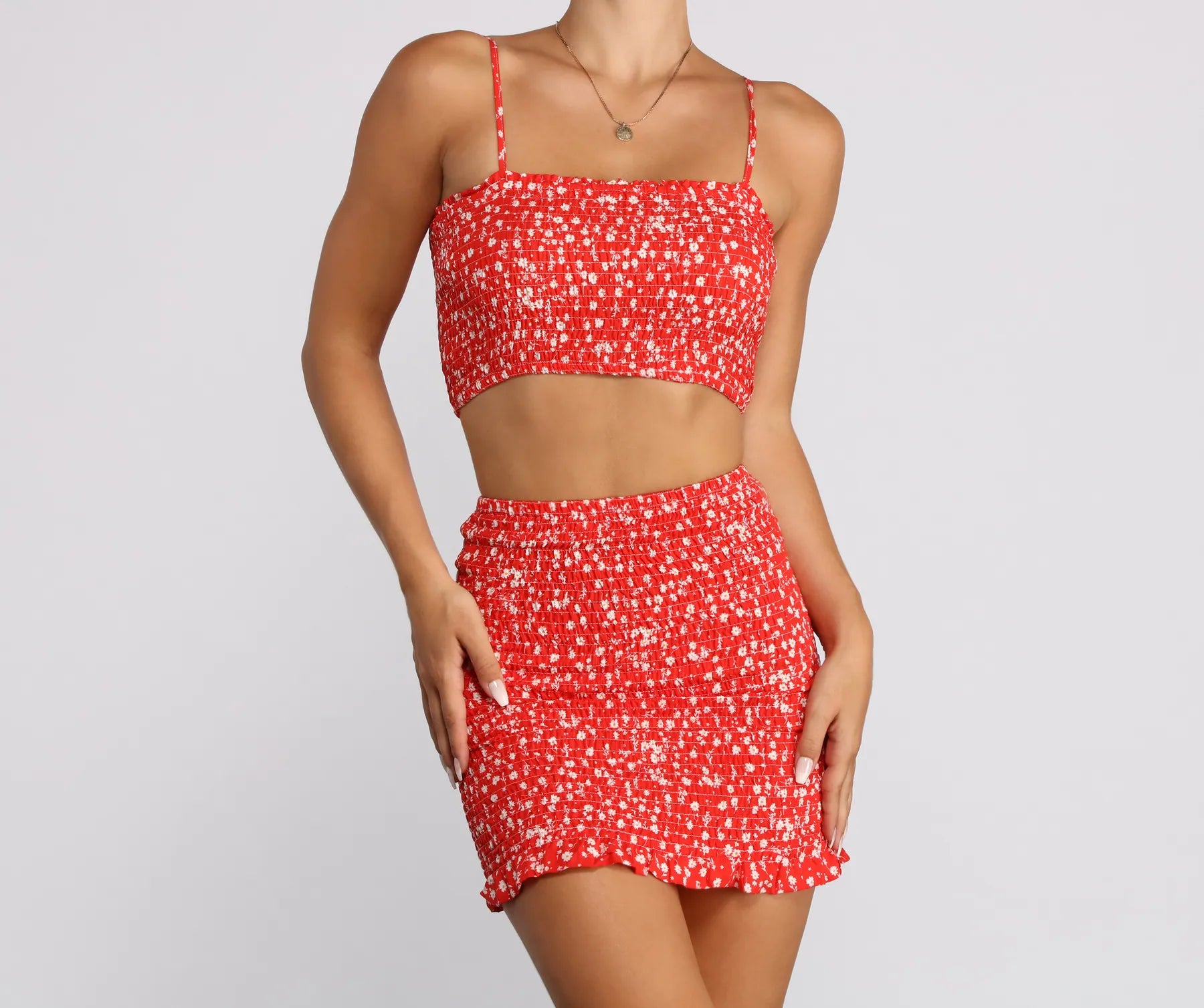 Amazing Deals Falling For You Floral Crop Top