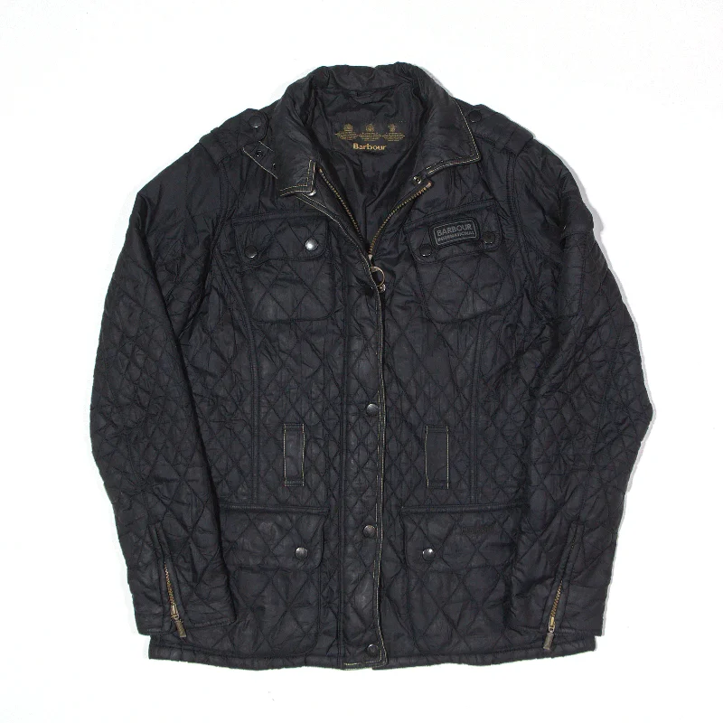 Crazy Deals cold weather coatBARBOUR Polarquilt Quilted Jacket Black Womens UK 10
