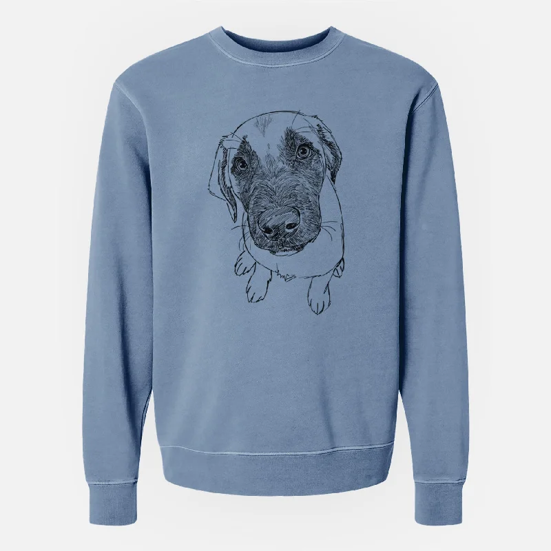 Lowest Price lightweight fitness hoodieDoodled Millie the Mastiff Malinois Mix - Unisex Pigment Dyed Crew Sweatshirt