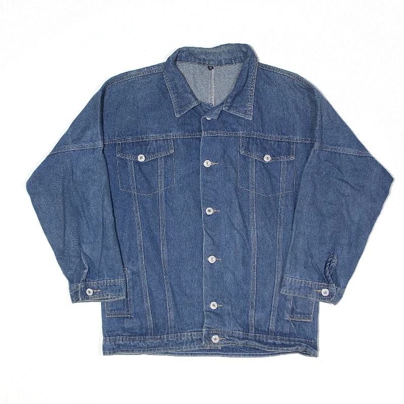 Amazing Deals sleek trench coatJacket Blue Denim Womens M