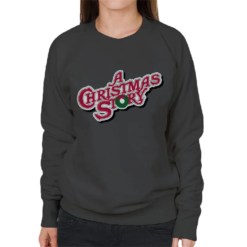 Year-End Sale warm athletic hoodieA Christmas Story Cinematic Logo Women's Sweatshirt