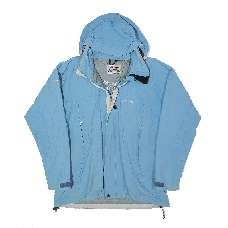 Fantastic Offers warm trench coatBERGHAUS Coat Blue Hooded Nylon Rain Womens M