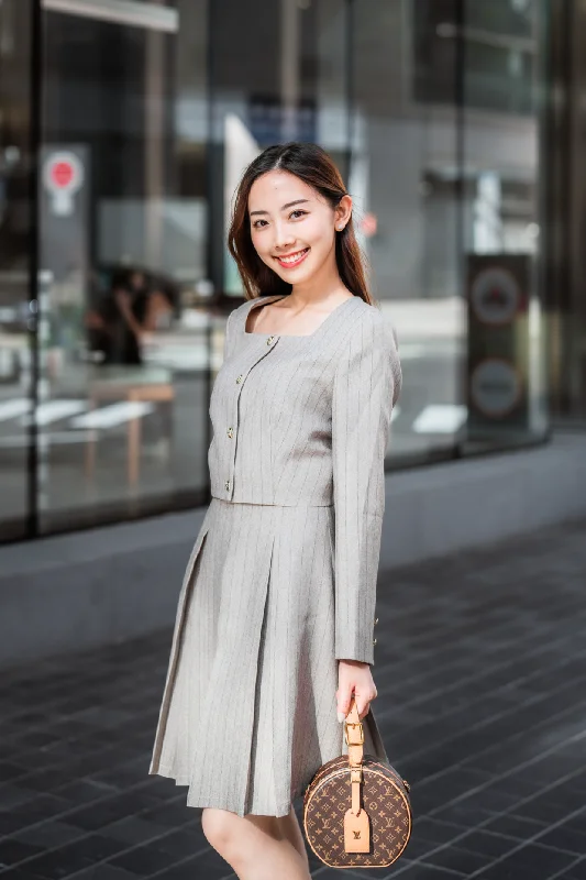 Online Specials Lennon Stripe Grey Top