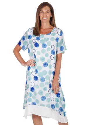 While Supplies Last ruffle dressJillian cool layered dress