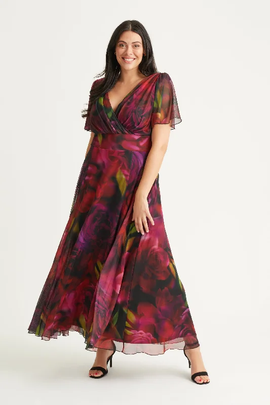 Overstock chic wrap dressIsabelle Rose Yellow Float Sleeve Maxi Dress