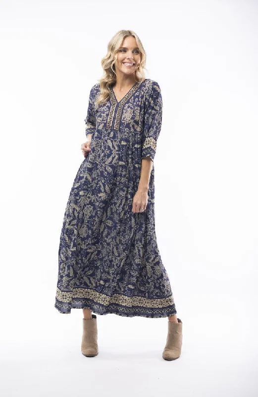 Closeout Sale relaxed fit dressEscape Rayon Maxi Dress