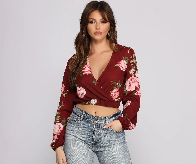Buy More, Save More Sweet Intentions Floral Crop Top