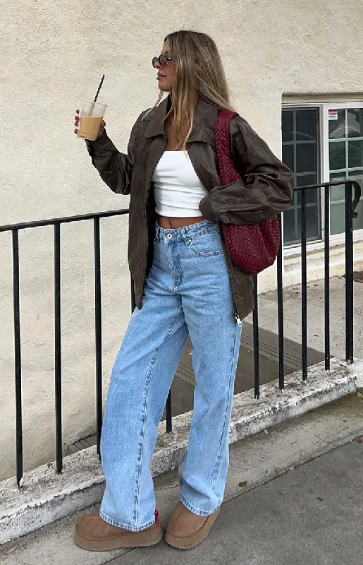 Clearance Sale everyday winter coatCalliope Light Wash Mid Rise Slouchy Jeans