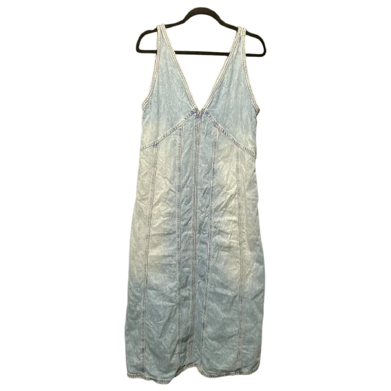 Act Now layered dressDress Casual Midi By Zara In Blue Denim, Size: L