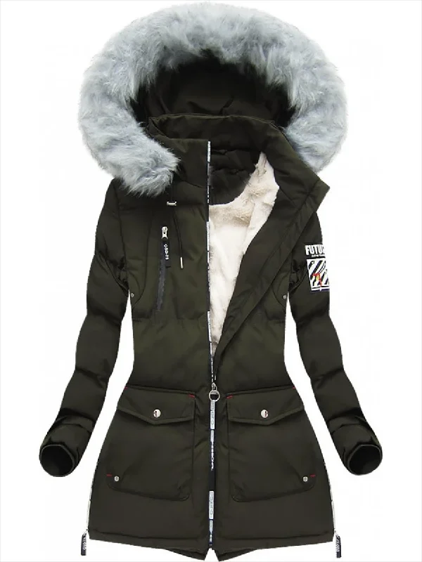 Unbeatable Prices long coatHooded And Velvet Warm Down Coat