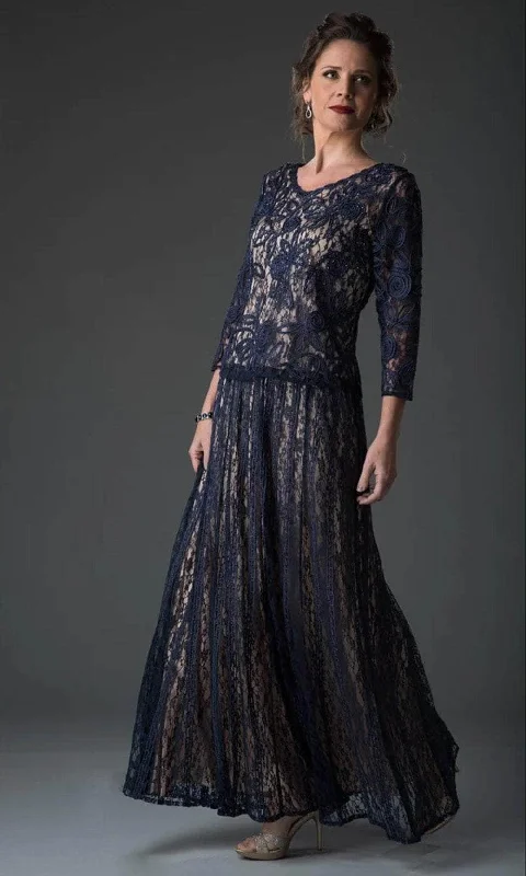 Huge Discounts Soulmates 1610 - Soutache Lace 3/4 Sleeve Top With Circle Skirt
