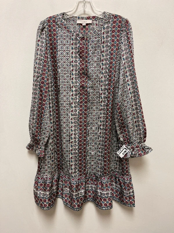 Price Cut casual dressDress Casual Midi By Loft In Multi-colored, Size: L