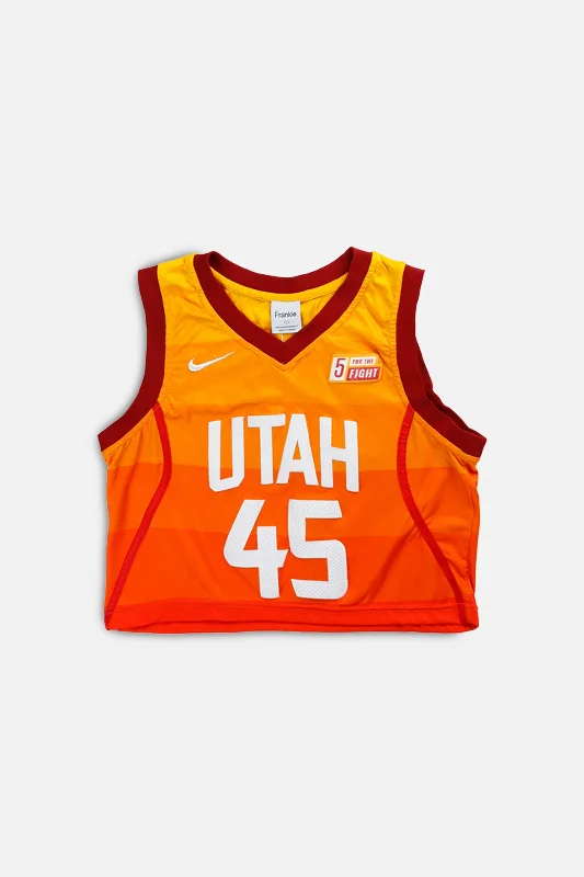 Stock Up and Save stylish performance hoodieRework Utah Basketball Crop Jersey - S