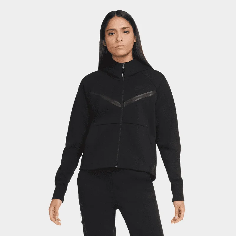 Quick Sale Nike Sportswear Women's Tech Fleece Windrunner Full-Zip Hoodie Black / Black