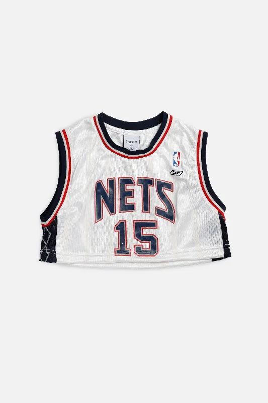 Discount Deals luxe gym hoodieRework Brooklyn Nets NBA Crop Jersey