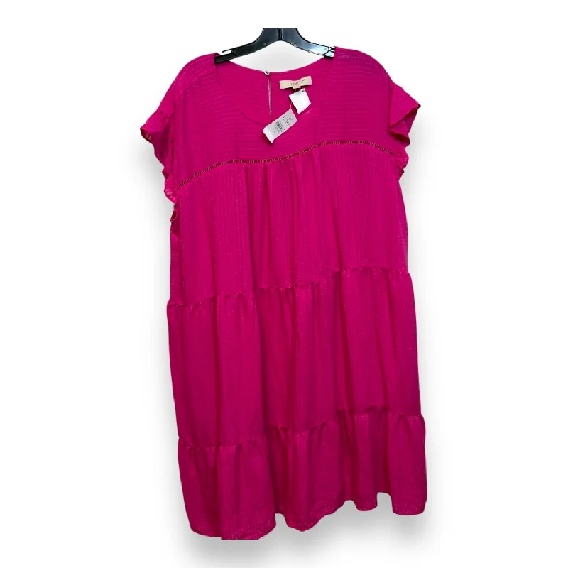 Price Reduction floral dressDress Casual Midi By Loft In Pink, Size: Xxl