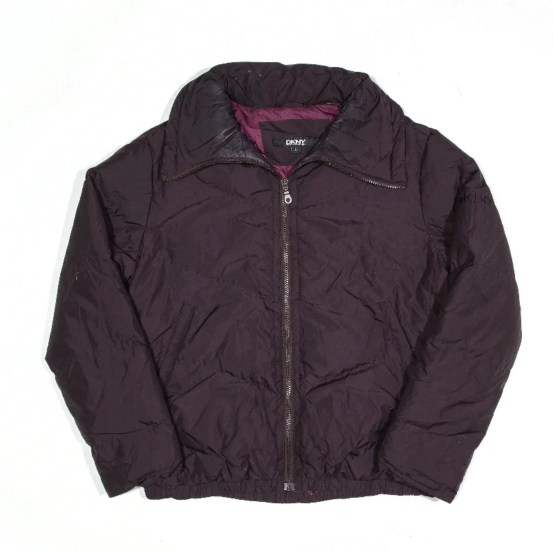 Members Only trendy jacketDKNY Puffer Jacket Purple Womens L