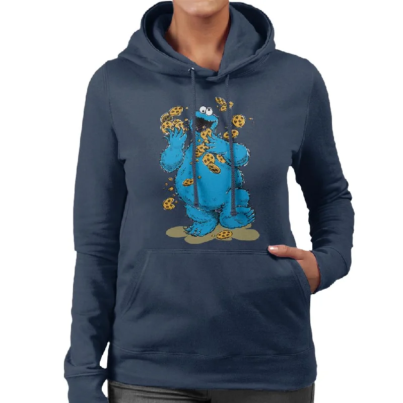 Year-End Clearance vintage hoodieSesame Street Cookie Monster Cookies Women's Hooded Sweatshirt Year-End Clearance vintage hoodieSesame Street Cookie Monster Cookies Women's Hooded Sweatshirt