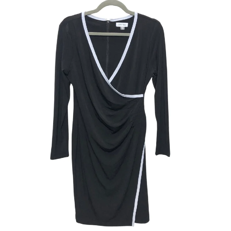 Don't Wait backless dressDress Casual Short By Calvin Klein In Black & Blue, Size:10