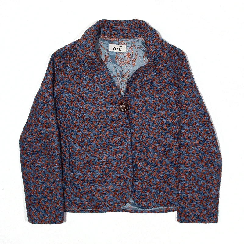 Incredible Offers trendy casual outerwearNIU Jacket Blue Spotted Blazer Womens M