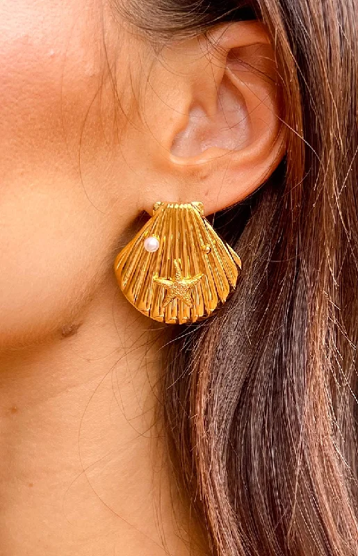 Price Break oversized puffer coatTalia Gold Earrings