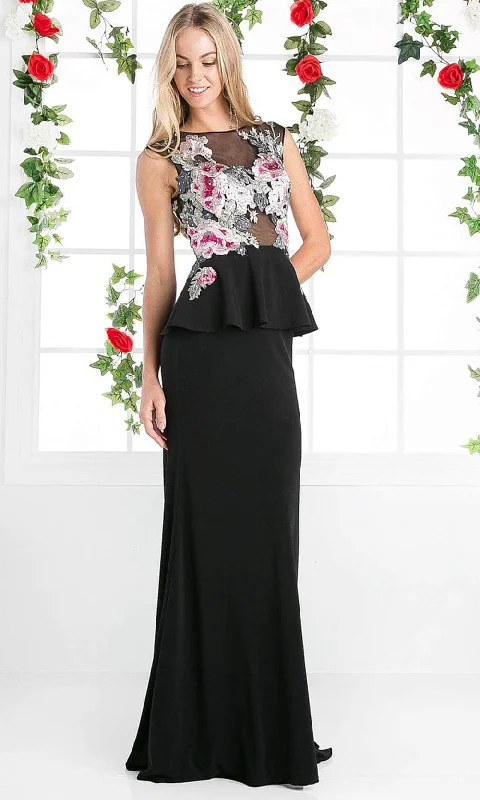 Unmissable Offer Cinderella Divine CK80 - Embroidered Top Peplum Evening Gown