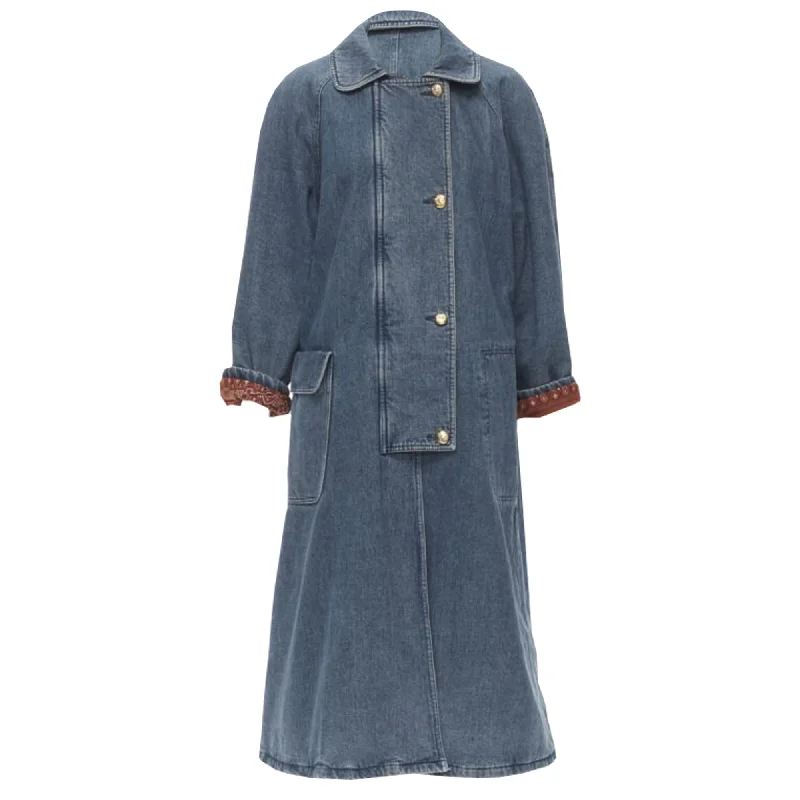 Deal of the Day Moschino Jeans denim paisley lined padded coat