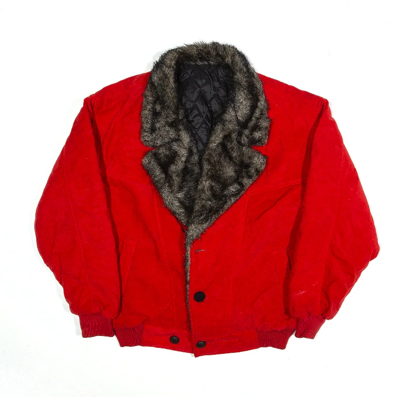 While Supplies Last modern coatBomber Jacket Red Womens L