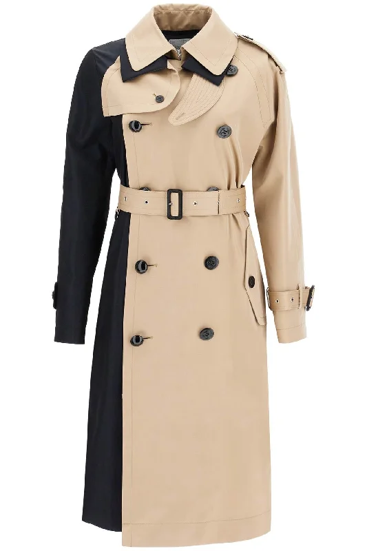 New Deals Sacai Women's "Color Block Gabardine Trench
