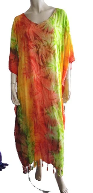 Massive Deals draped dressPlusss Orange Tie Dyed Kaftan (Fits up to Size 28)