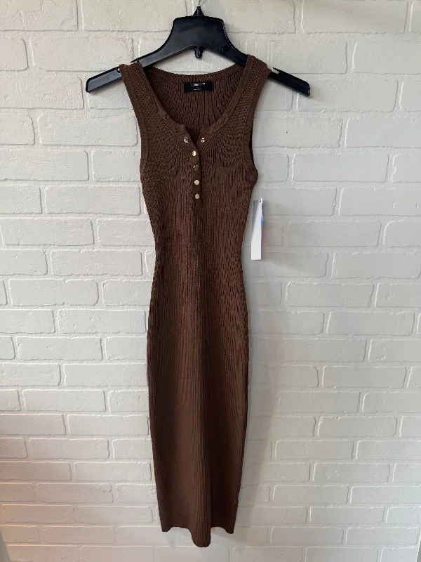 Huge Discounts luxury dressDress Casual Midi By Workshop In Brown, Size: S