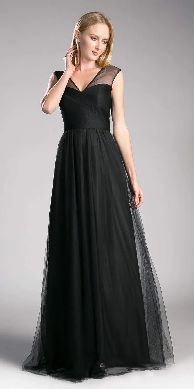 Limited Availability Cinderella Divine - ET320 Sleeveless Pleated Top Tulle A Line Gown