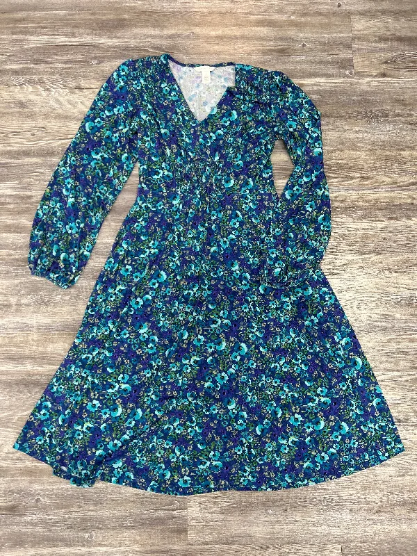 Deal Frenzy cocktail dressDress Casual Midi By London Times In Blue & Green, Size: S