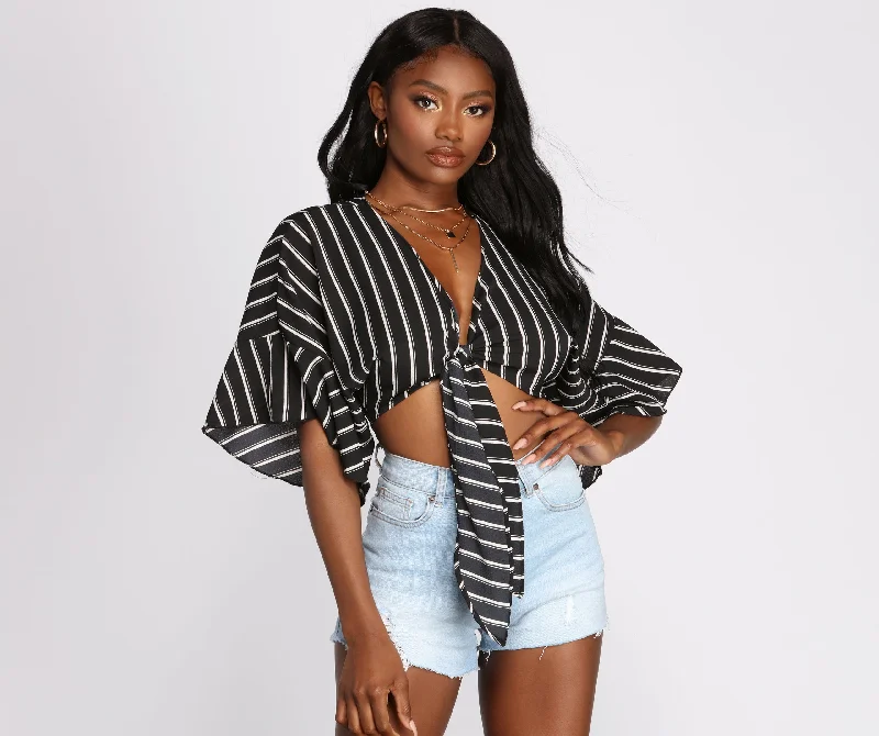 Limited Time Offer Boho Feels Tie Front Top