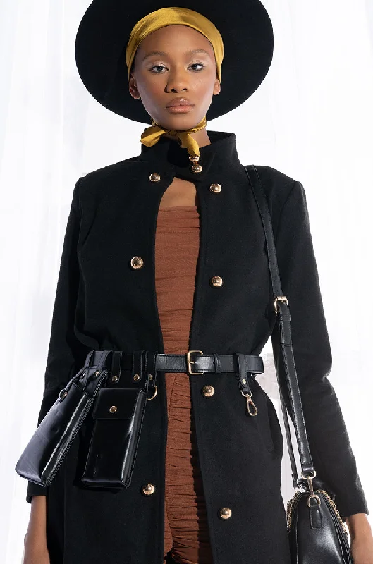 Deal Frenzy contemporary trench coatBERLIN TRENCH JACKET WITH UTILITY BELT