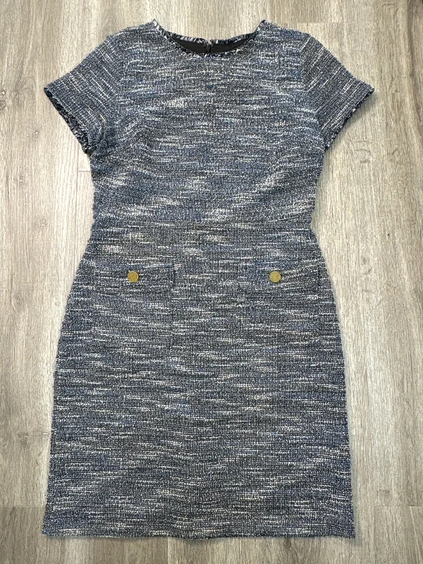 Online Exclusive romantic dressDress Work By Loft In Blue & Cream, Size: M