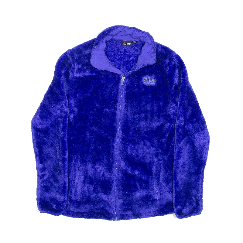 Price Rollback long-sleeve coatFILA Jacket Blue Fleece Womens XS