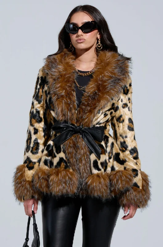 Huge Savings sleek and warm coatKENZY PEPLUM FAUX FUR JACKET