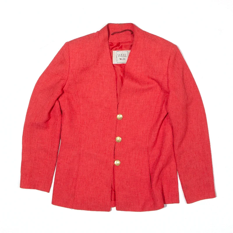 Warehouse Sale stylish raincoatWEILL Jacket Red Blazer Womens S
