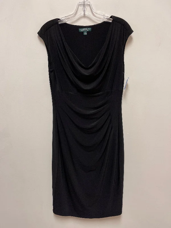 Year-End Sale floral wrap dressDress Casual Midi By Lauren By Ralph Lauren In Black, Size: L