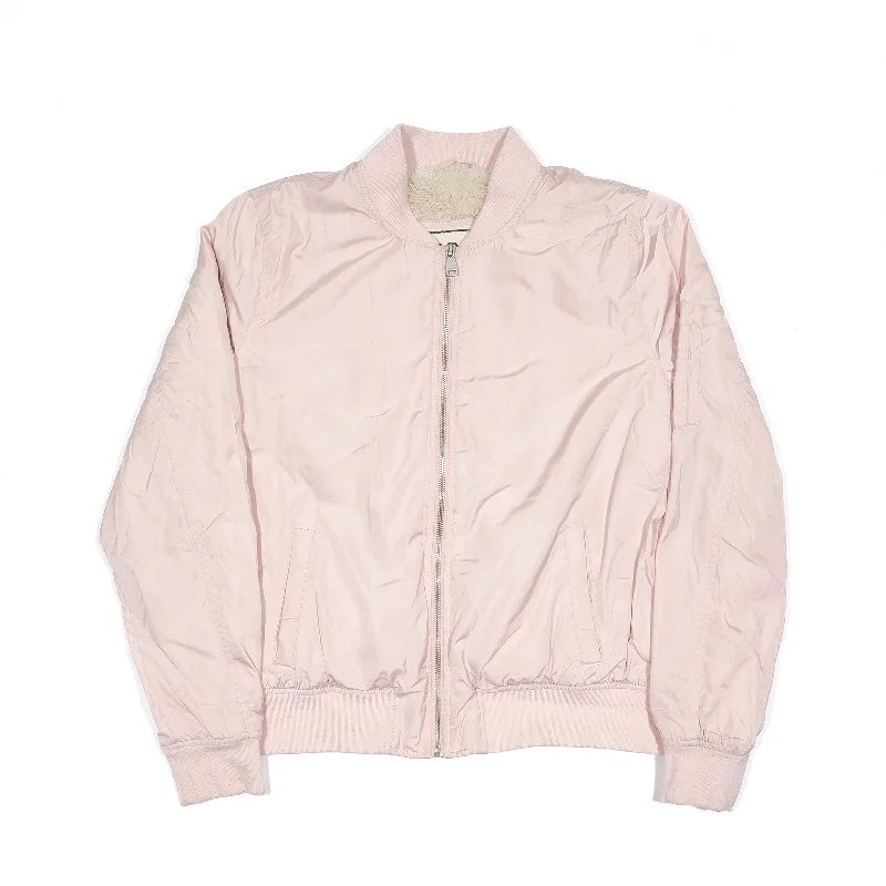 Value Deals zip-up jacketGARAGE Faux fur lined Jacket Pink Bomber Womens S