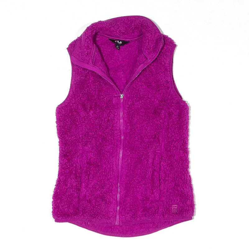Mega Sale modern outerwearFILA Teddy Gilet Pink Fleece Womens XS