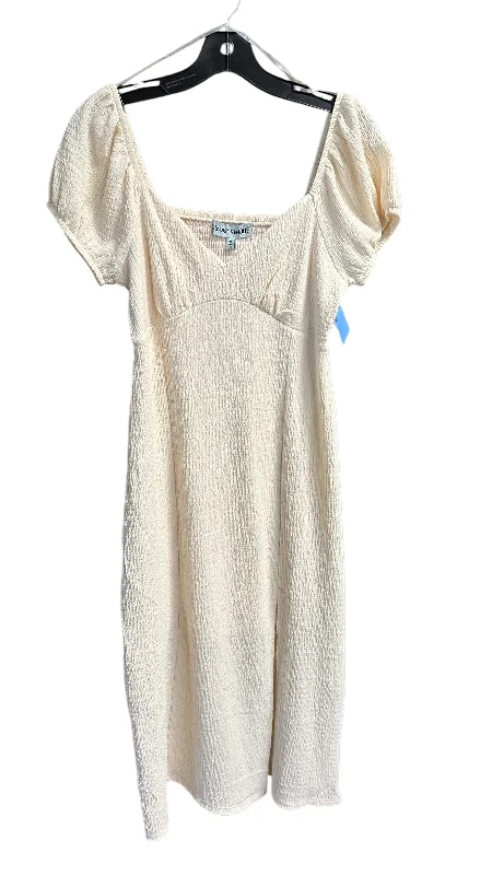 Huge Discounts flowy dressDress Casual Midi By Almost Famous In Cream, Size: M