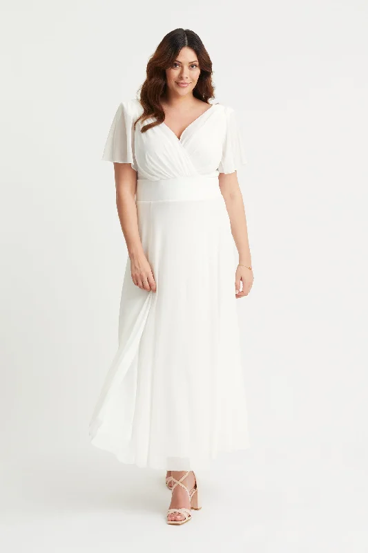 While Supplies Last bodycon dressIsabelle Ivory Float Sleeve Maxi Dress