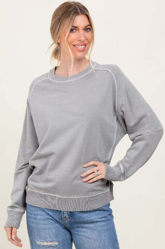 Today’s Special Heather Grey French Terry Vintage Wash Pullover