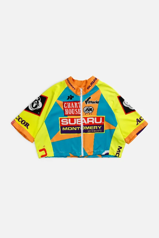 Discount Mania contemporary fitness sweatshirtRework Crop Cycling Jersey - XL