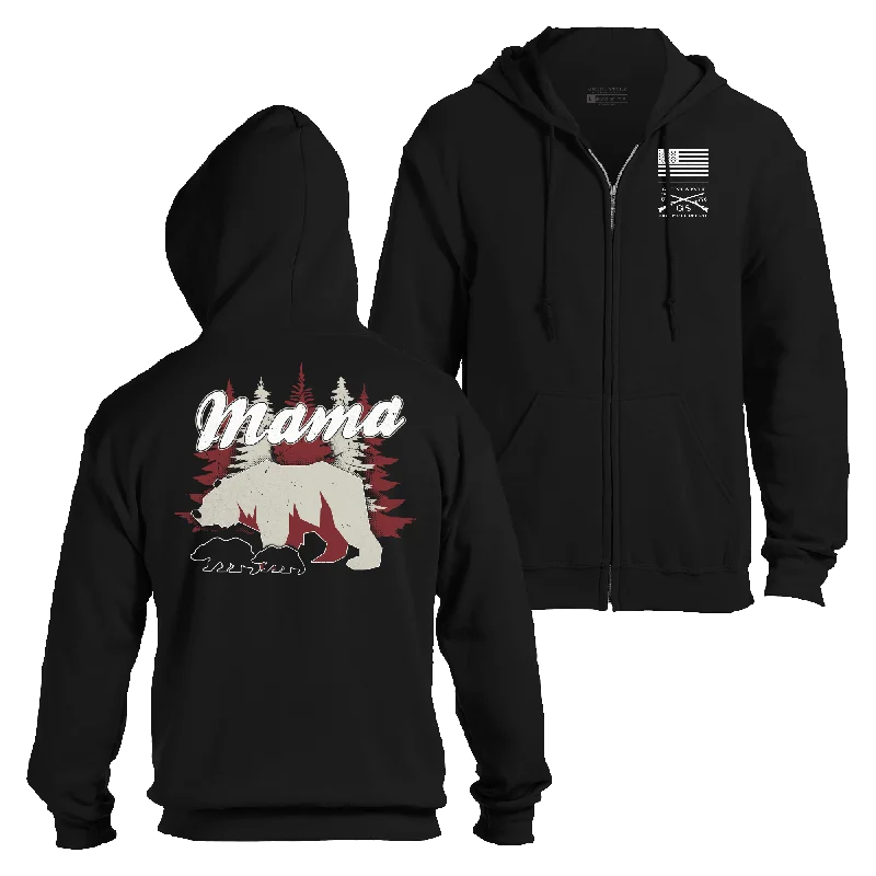 Super Savings Women's Mama Bear Full-Zip Hoodie - Black