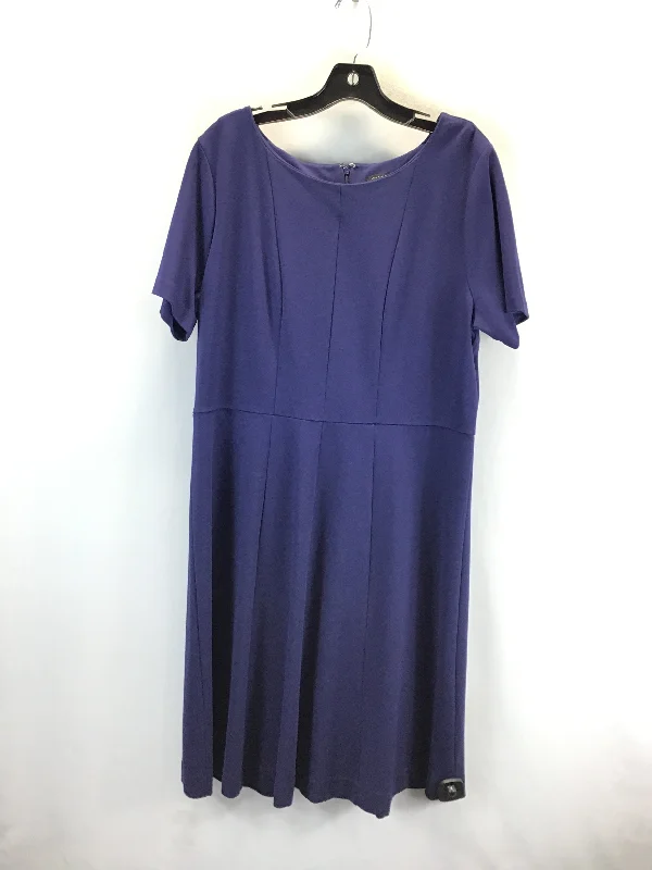Flash Deals sleeveless dressDress Casual Midi By Ann Taylor In Purple, Size: 16